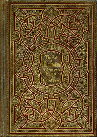 Old book cover with Celtic knot work