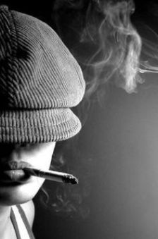 hat and smoke