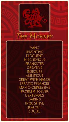 Year of the Monkey attributes